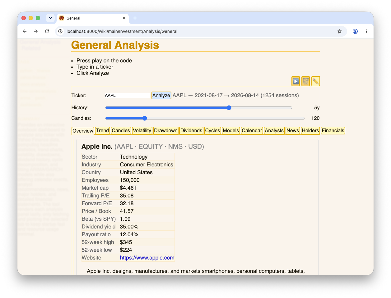 Light mode view of embedded code with widgets.